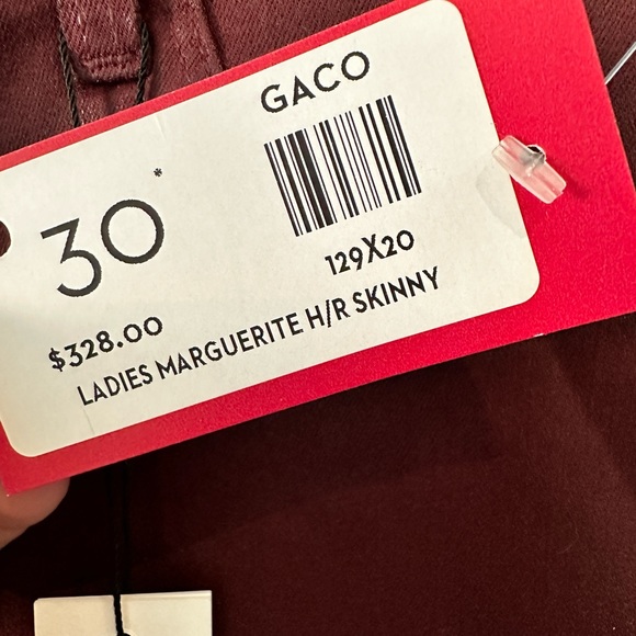 BNWT - L’Agence Red Waxed Denim Skinny - Picture 4 of 6